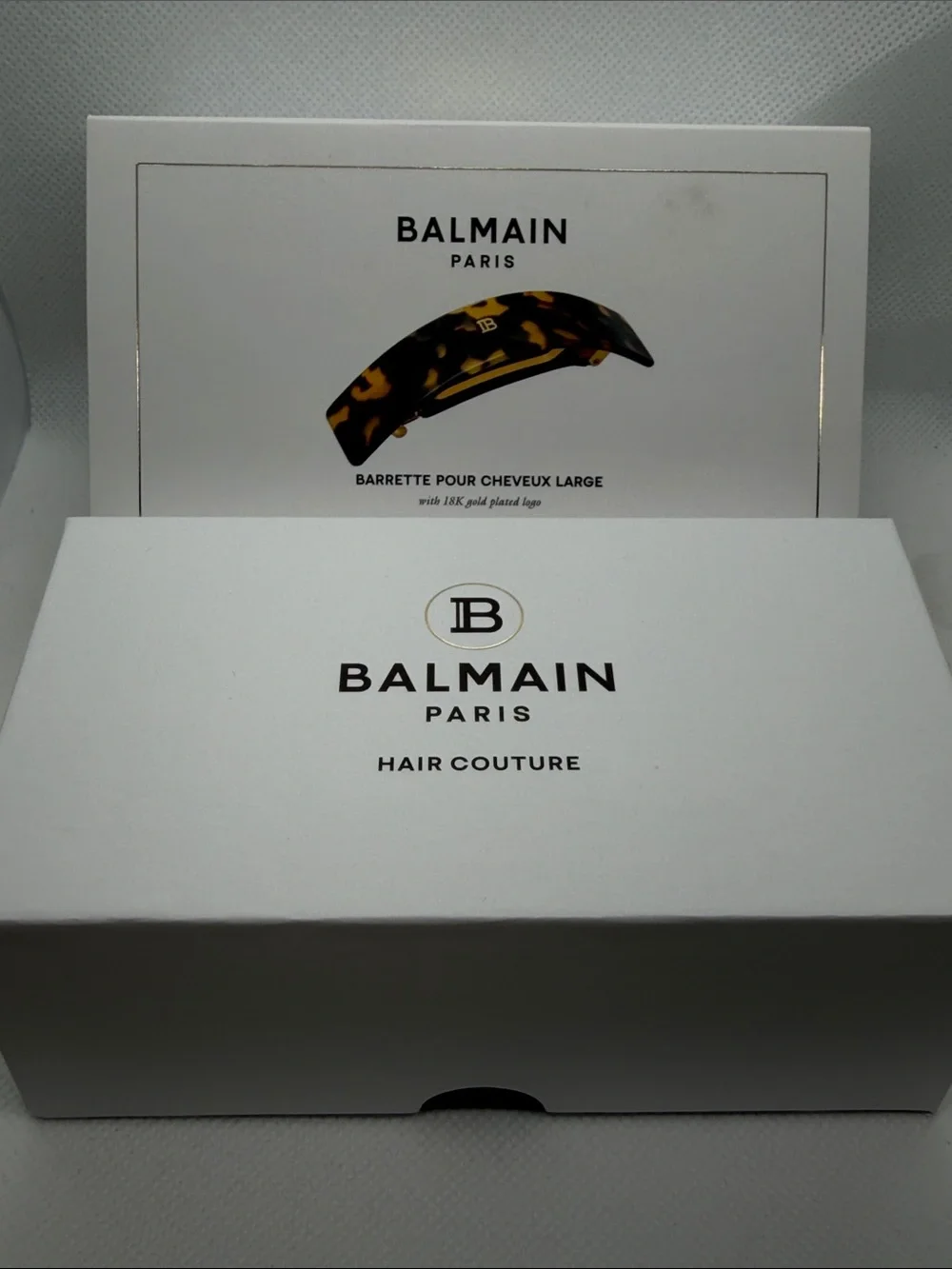 Balmain Tortoiseshell and Gold Resin Hair Clip - Large 18k Gold Plated